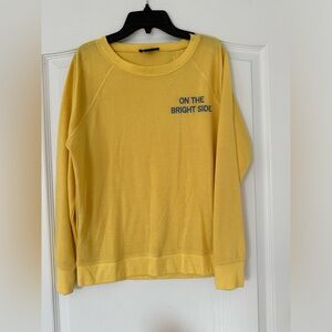 NWT - J. Crew "On the Bright Side" Yellow Pullover Terry Sweatshirt - Size Small